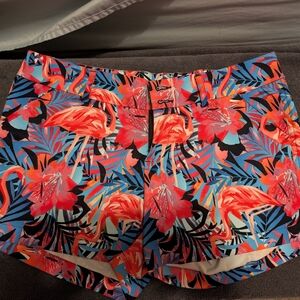 Loudmouth Tropical Flamingo Shorts - Pink, Blue, Black